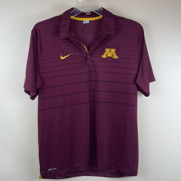 Men's Nike Dry-Fit maroon MN Golf team polo - Picture 1 of 5